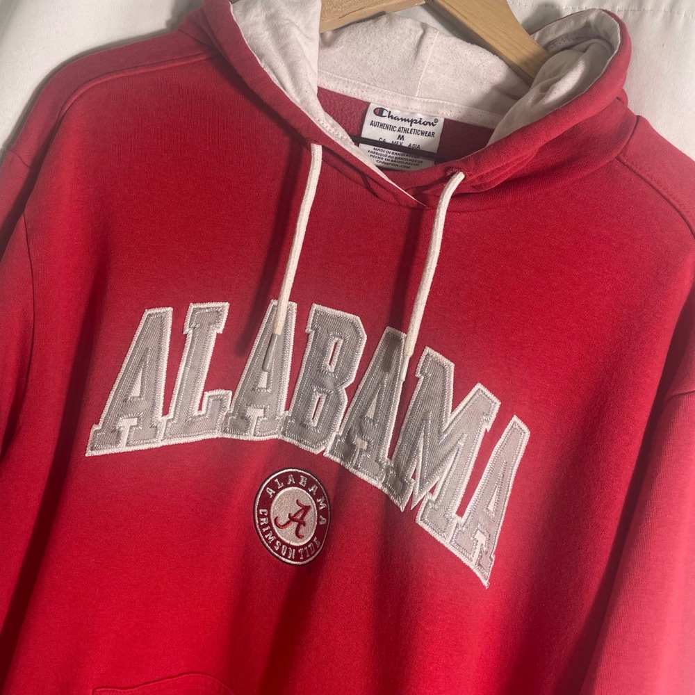 Champion Alabama Crimson Tide Hoodie Mens Medium‎ Red Sweatshirt
